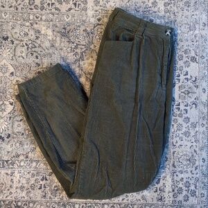 Vintage Forest Green Size 10 100% Cotton Corduroy Pants